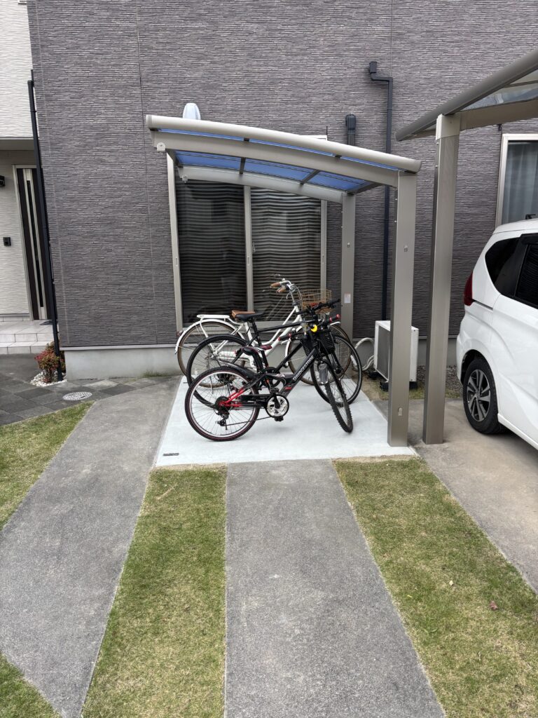 S様邸　サイクルポート設置工事